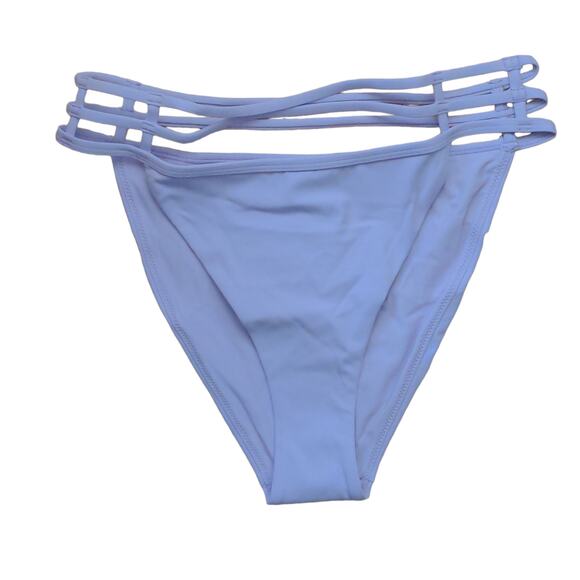 Jonathan Simkhai Amenda Bikini Bottom Strappy Lupine (Lavender Purple) M New - Picture 1 of 10